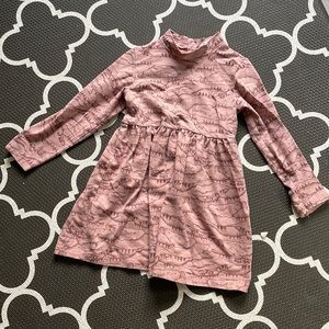 Pink HM long sleeve turtleneck dress 4T